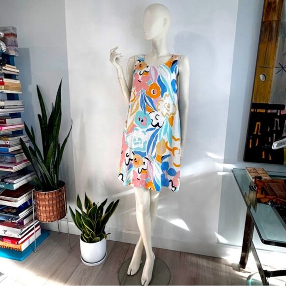 Rachel Zoe 100 Linen Trapeze Dress - Picture 2 of 14